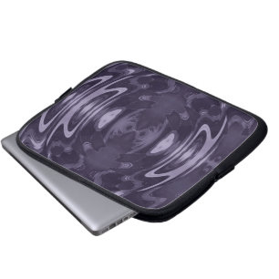 Funda Para Portátil Arte abstracto de patrón líquido espejo púrpura