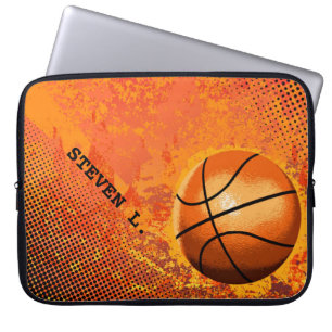 Funda Para Portátil Arte abstracto del baloncesto fresco del Grunge