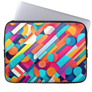 Funda Para Portátil Arte abstracto geométrico vibrante