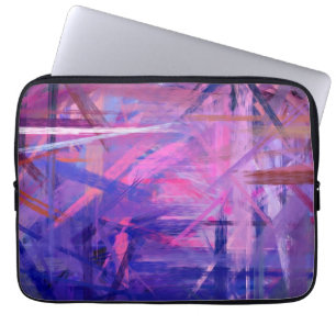 Funda Para Portátil Arte abstracto púrpura que pinta 3