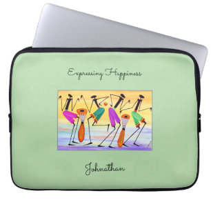 Funda Para Portátil Arte africano, expresando felicidad