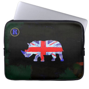 Funda Para Portátil arte animal rinoceronte