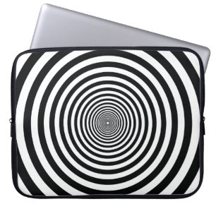 Funda Para Portátil arte blanco y negro vo22 de la ilusión mareada