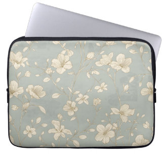 Funda Para Portátil Arte Botánico Antiguo y Elegante de Línea