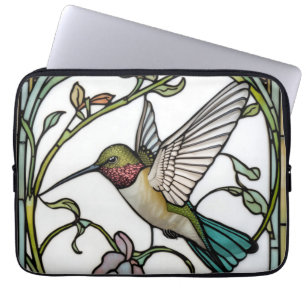 Funda Para Portátil Arte botánico boho chic de colibrí elegante