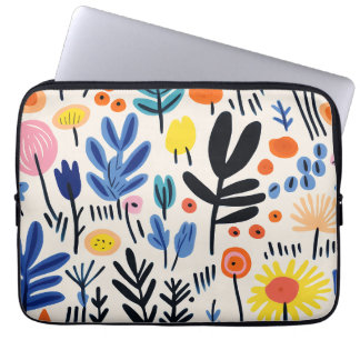 Funda Para Portátil Arte Botánico Nórdico Floral Folk Escandinavo