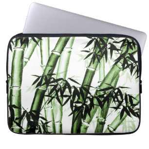 Funda Para Portátil Arte chino de bambú - uno - verde