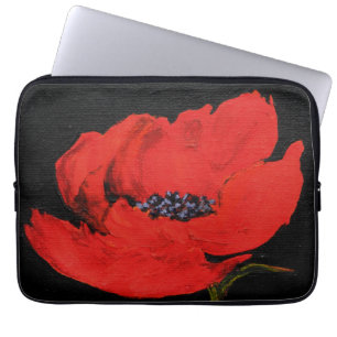 Funda Para Portátil Arte de amapola roja