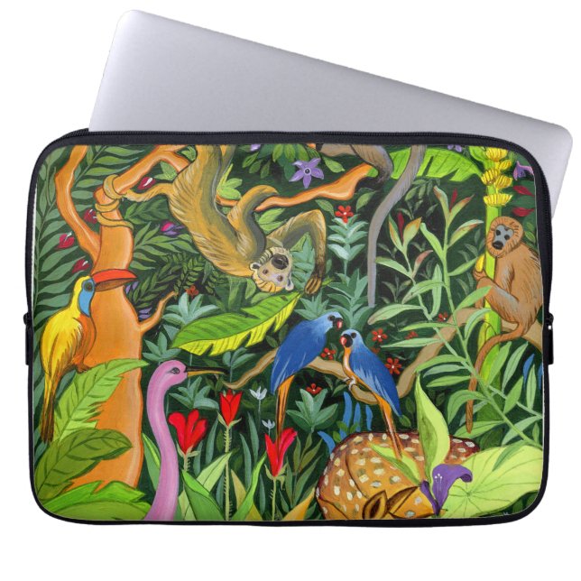Funda Para Portátil Arte de Animales Forestales caprichosos (Frente)