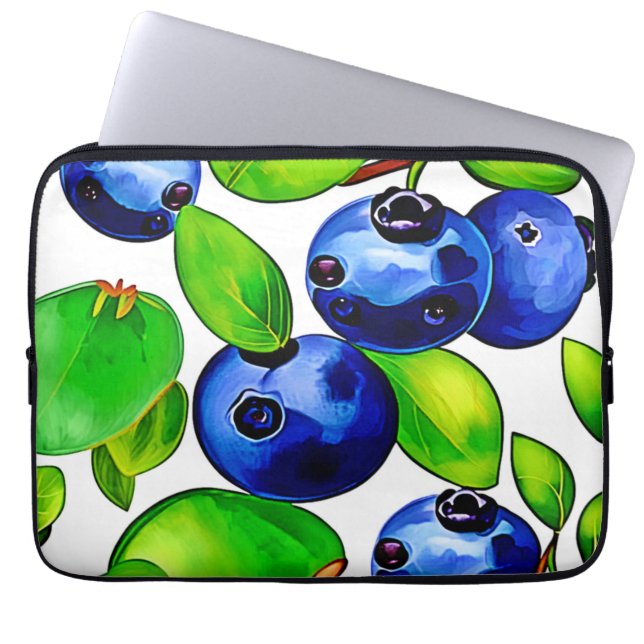 Funda Para Portátil Arte de arándano fresco (Frente)