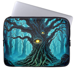 Funda Para Portátil Arte de árbol ocular de bosque místico