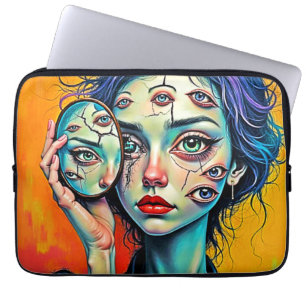 Funda Para Portátil Arte de autorreflexión destrozado