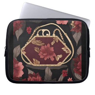 Funda Para Portátil Arte de Burgundy Gold AI
