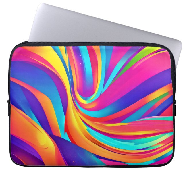 Funda Para Portátil Arte de Burst Abstract de Kaleidoscope (Frente)