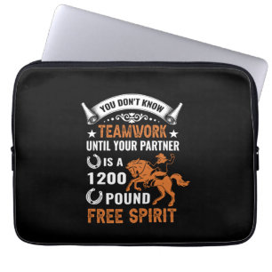 Funda Para Portátil Arte de caballo que no conoces el trabajo en equip