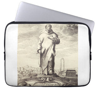 Funda Para Portátil Arte de estilo grabado antiguo de San Bruno de Col