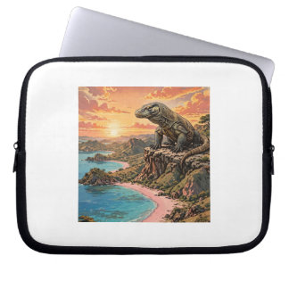 Funda Para Portátil Arte de Fauna y Flora Antigua de la Playa Rosa de