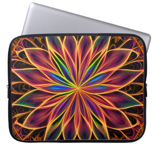 Funda Para Portátil Arte de flores estilo arco iris