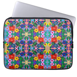 Funda Para Portátil Arte de flores luminosas abstractas