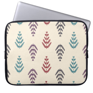 Funda Para Portátil Arte de fondo de la hoja étnica. Patrón sin foco e