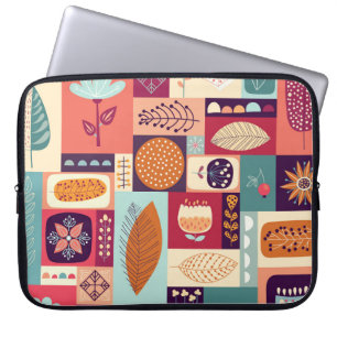 Funda Para Portátil Arte de fondo vintage decorativo otoñal