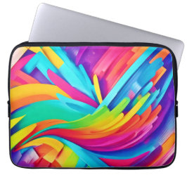 Funda Para Portátil Arte de Formas Abstractas Vibrantes