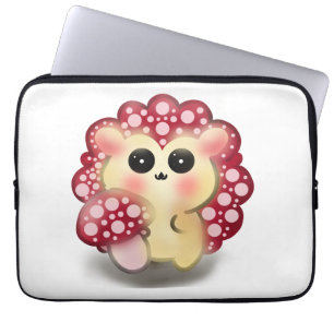 Funda Para Portátil Arte de hongo rojo kawaii lindo erizo sombrilla de