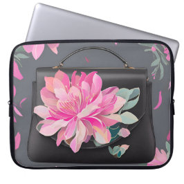 Funda Para Portátil Arte de IA de Rosas en Flor