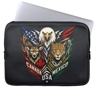 Funda Para Portátil Arte de la Naturaleza Águila Ciervo Jaguar