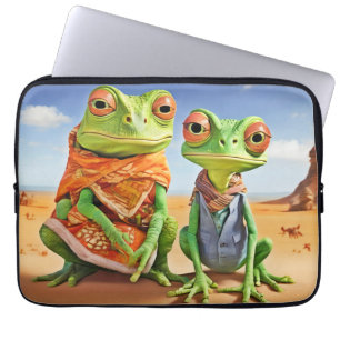 Funda Para Portátil Arte de lagarto familiar