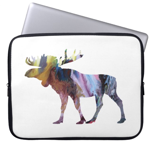 Funda Para Portátil Arte de los alces (Frente)