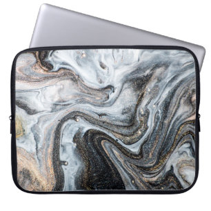 Funda Para Portátil Arte de lujo de estilo oriental. Giro dorado, arti