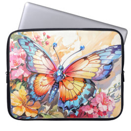 Funda Para Portátil Arte de mariposa de época colorida