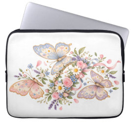 Funda Para Portátil Arte de mariposa pastel adorable