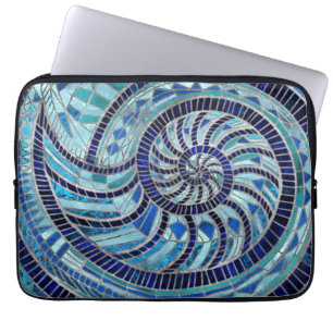 Funda Para Portátil Arte de mosaico de Nautilus Shell
