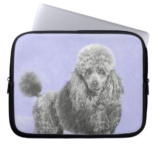 Funda Para Portátil Arte de perro azul grisáceo de juguete en miniatur