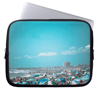 Funda Para Portátil Arte de playa costera de Jersey Shore