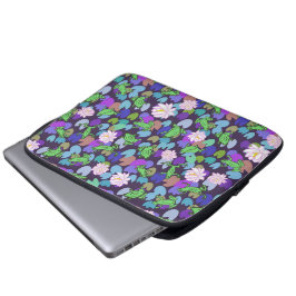Funda Para Portátil Arte de rana cutáneo para niños azul verde rosa pú
