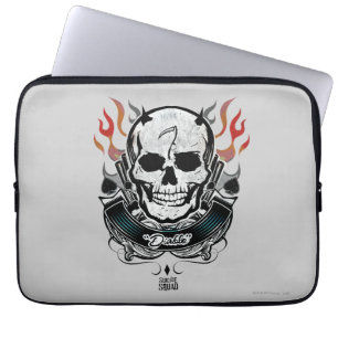 Funda Para Portátil Arte del tatuaje del cráneo y de las llamas del
