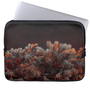 Funda Para Portátil Arte digital de pino con manchas de color naranja