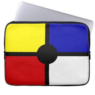 Funda Para Portátil Arte elegante inspirado en Mondrian y colores bási