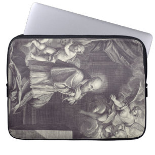 Funda Para Portátil Arte en negro y blanco de San Francisco de Sales