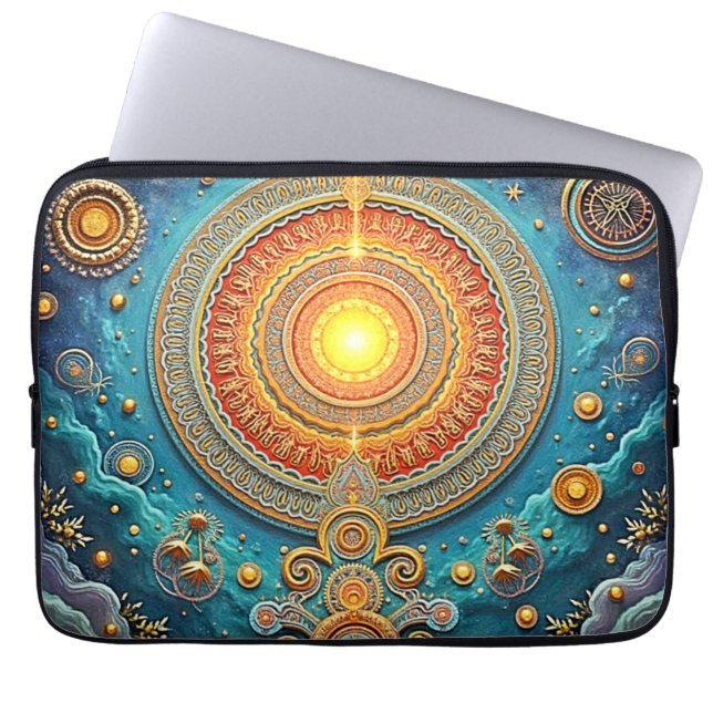 Funda Para Portátil Arte espiritual de Mandala (Frente)