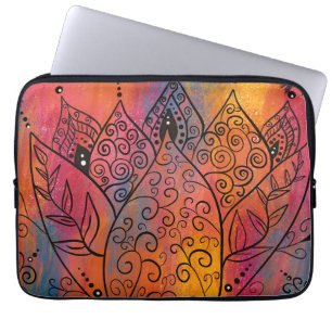 Funda Para Portátil Arte floral de bonito