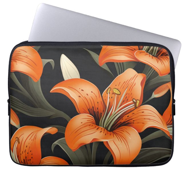 FUNDA PARA PORTÁTIL ARTE FLORAL Nº 1 (Frente)