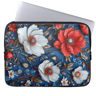 Funda Para Portátil Arte floral vibrante