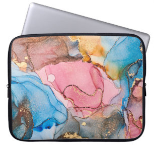 Funda Para Portátil Arte fluido abstracto de lujo natural en alco