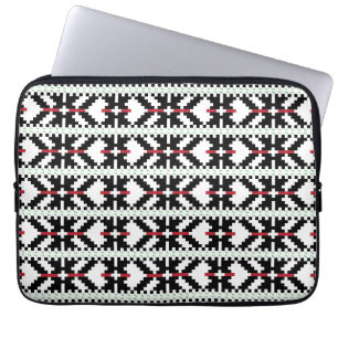 Funda Para Portátil Arte folclórico masculino y blanco de la tribu let