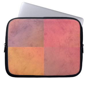 Funda Para Portátil Arte geométrico acuarela rojo rosa naranja amarill