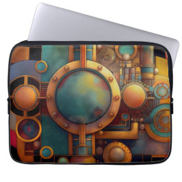 Funda Para Portátil Arte geométrico industrial steampunk